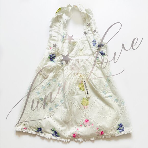 FOR LOVE & LEMONS Andrea Embroidered Mini Floral Dress NWT - Picture 8 of 11